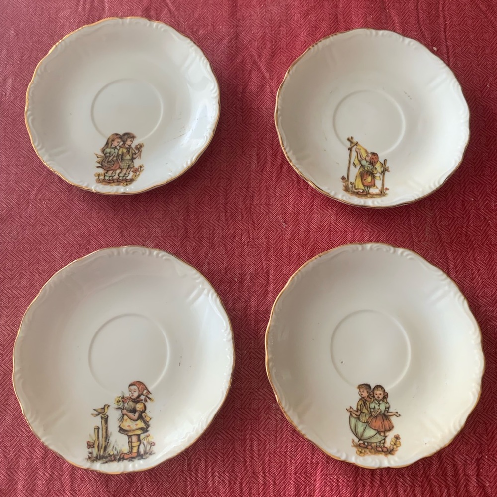 Kitschy vintage porcelain plates
